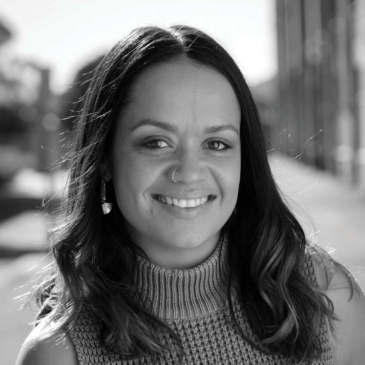 caleena sansbury headshot bw 600 3